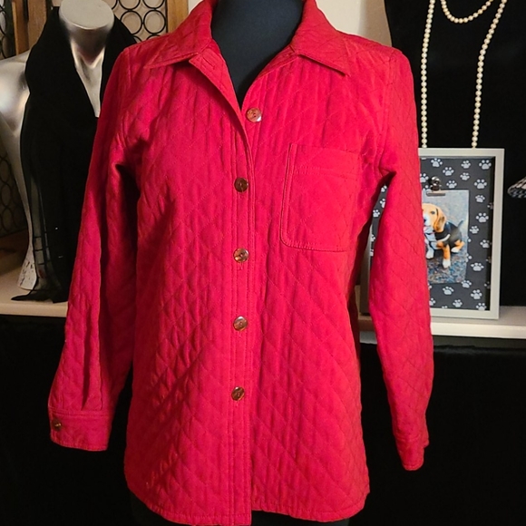 Talbots Red Quilted jacket size P(small) - Picture 1 of 10